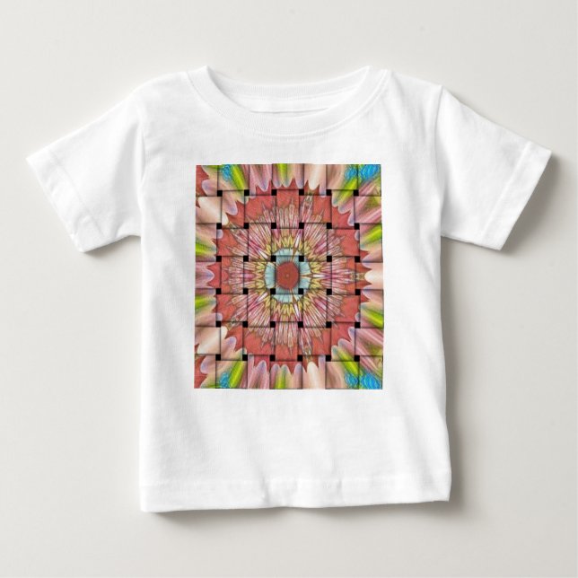 T-shirt Pour Bébé Art inspiré par l'Afrique Imprimé- Design géométri (Devant)