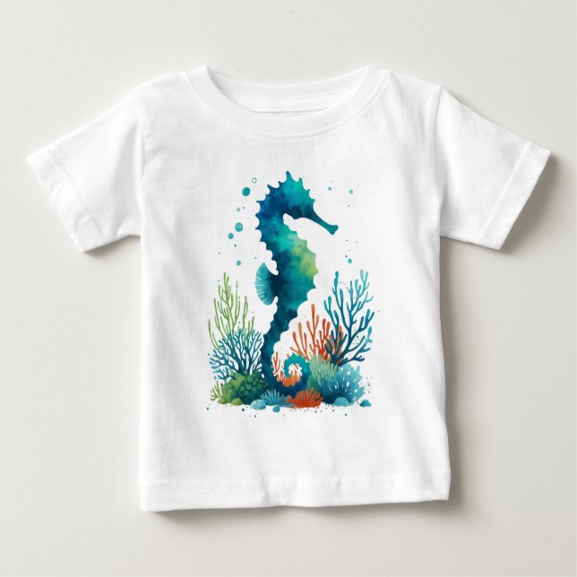 T-shirt Pour Bébé art marin/de plage/côtier hippique (Devant)