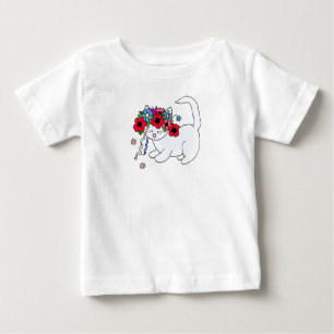 T-shirt Pour Bébé Art populaire d'Ukrainien de chat