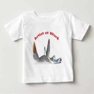 T-shirt Pour Bébé Artiste au travail