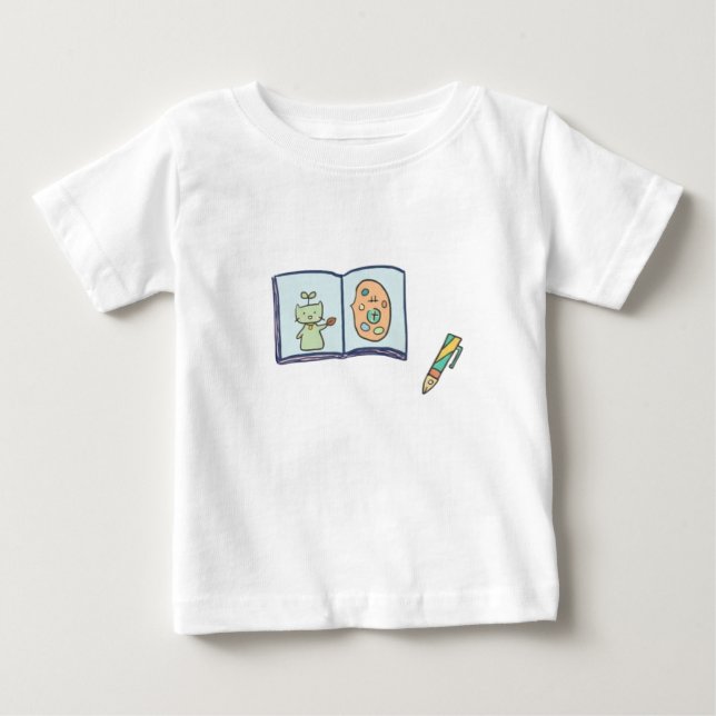T-shirt Pour Bébé Artists Journey Cute Sketchbook Art (Devant)