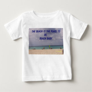 T-shirt Pour Bébé Aruba, la plage est l'endroit à être. Bébé de
