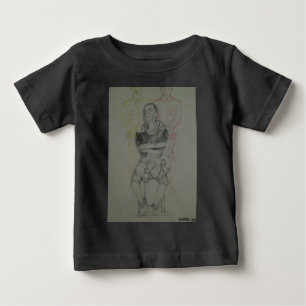 T-shirt Pour Bébé Ash Grey : Lovely Freedom Peace and Unity