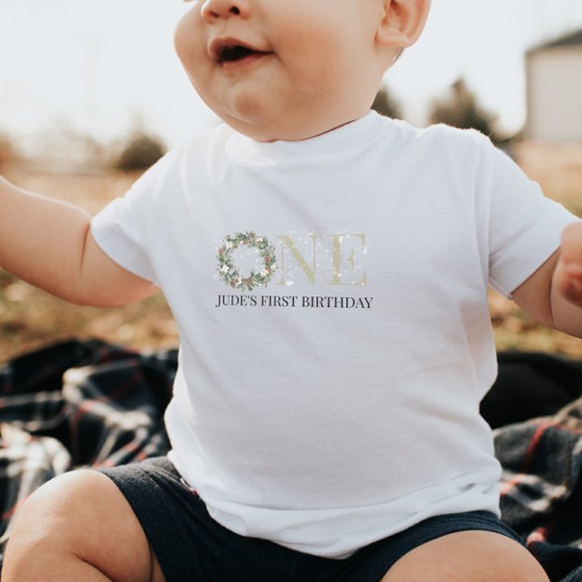 T-shirt Pour Bébé ASPEN Winter ONEderland First Birthday Infant Shir (Créateur téléchargé)