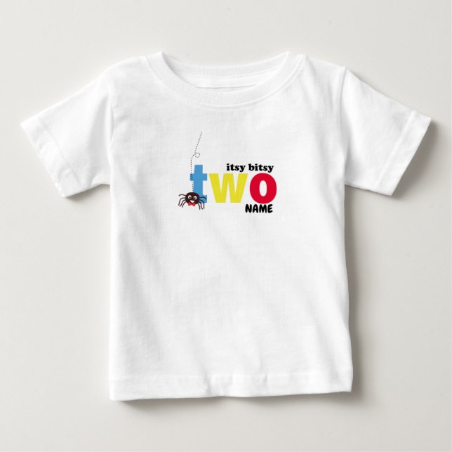 T-shirt Pour Bébé Aspider bitsy II 2e anniversaire (Devant)