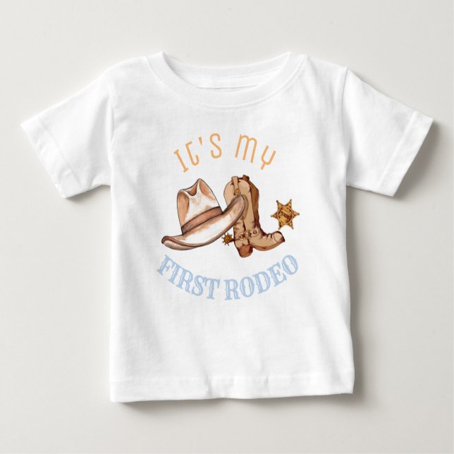 T-shirt Pour Bébé Assiette en papier pour fête d'anniversaire Wester (Devant)