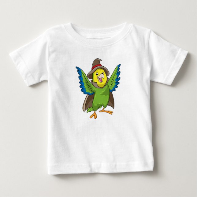 T-shirt Pour Bébé Assistant Parrot en tant qu'assistant avec Casquet (Devant)