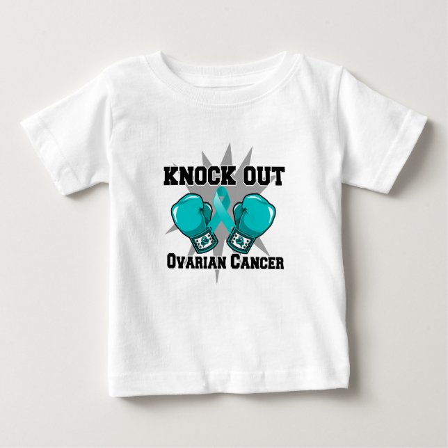 T-shirt Pour Bébé Assommez le Cancer ovarien (Devant)