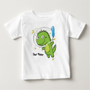 T-shirt Pour Bébé Astronaut Dinosaur 1er anniversaire