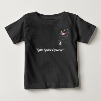 T-shirt Pour Bébé Astronaute Mignon dans une Poche avec des Planètes
