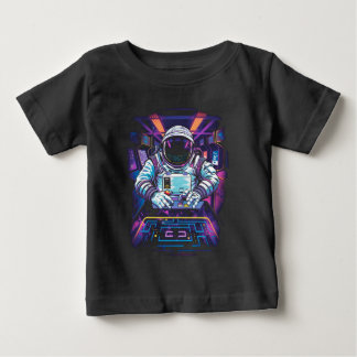 T-shirt Pour Bébé Astronaute néon Graphisme Exploration spatiale cos
