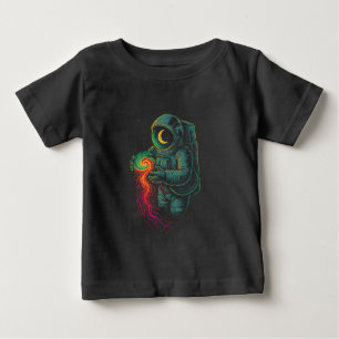 T-shirt Pour Bébé Astronaute tenant une spirale cosmique
