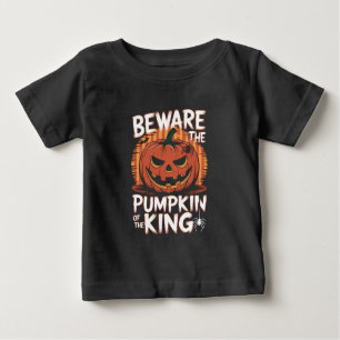 T-shirt Pour Bébé Attention au citrouille du roi Halloween