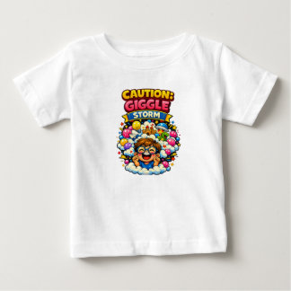 T-shirt Pour Bébé Attention : Tempête de Rires - Enfant de Dessin An
