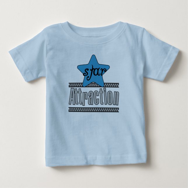 T-shirt Pour Bébé Attraction d'étoile bleue (Devant)