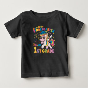 T-shirt Pour Bébé Au revoir maternelle bonjour CE1 licorne