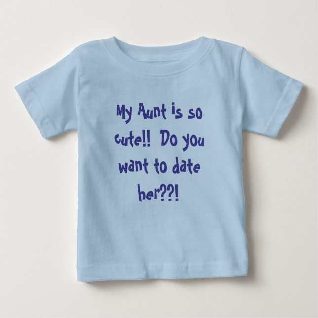 T-shirt Pour Bébé Au sujet de ma tante Baby Shirt (Devant)