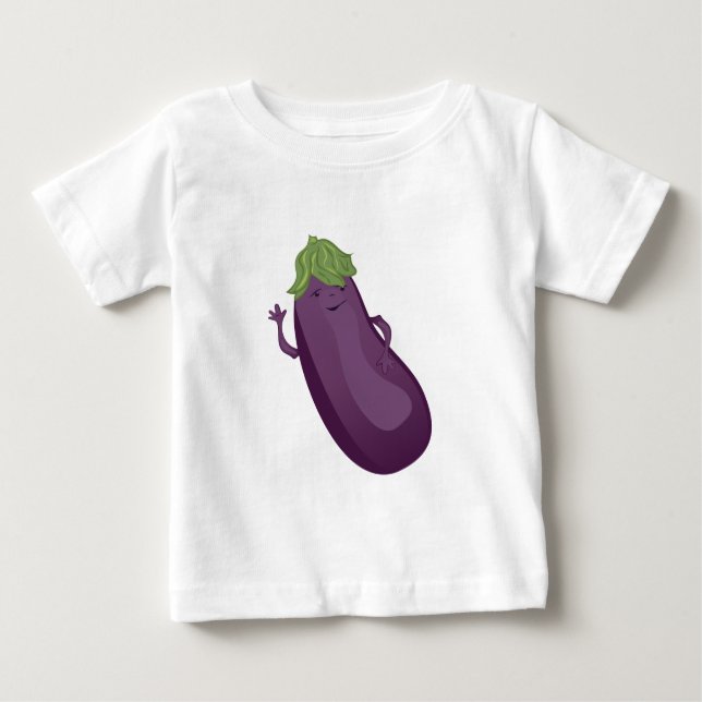 T-shirt Pour Bébé Aubergine (Devant)