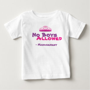 T-shirt Pour Bébé Aucun Garçon Autorisé Chemise