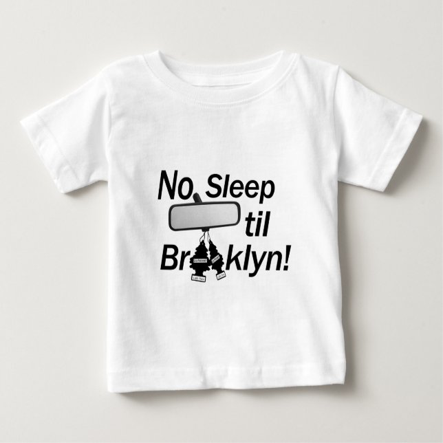 T-shirt Pour Bébé Aucun sommeil jusqu'à Brooklyn ! New York, bébé ! (Devant)
