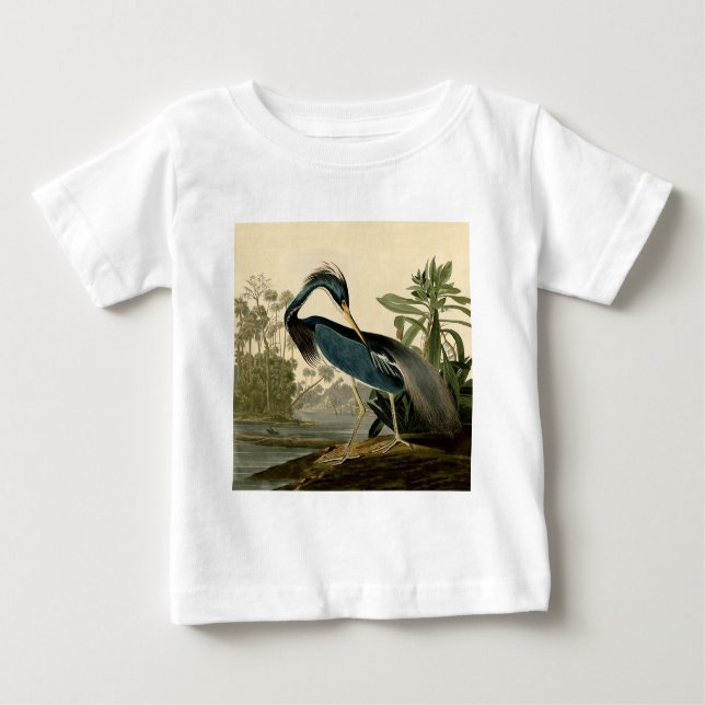 T-shirt Pour Bébé Audubon Louisiana Heron Birds America Art (Devant)