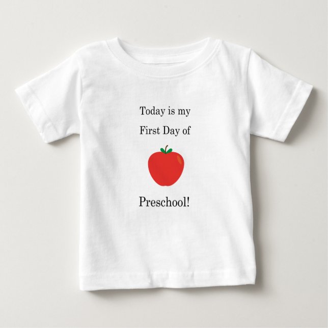 T-shirt Pour Bébé Aujourd'hui, c'est mon premier jour de maternelle  (Devant)