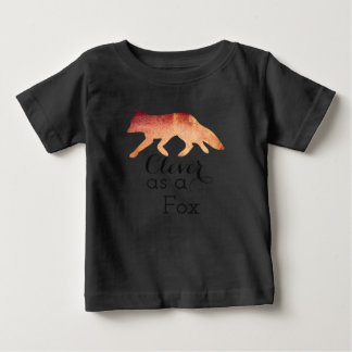 T-shirt Pour Bébé Aussi malin qu'un renard typographie aquarelle