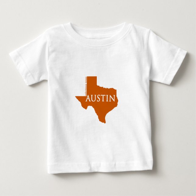 T-shirt Pour Bébé Austin orange brûlé le Texas (Devant)