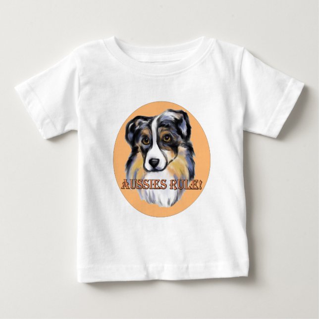 T-SHIRT POUR BÉBÉ AUSTRALIAN SHEPHERD (Devant)
