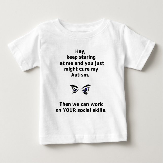 T-shirt Pour Bébé Autisme/KeepStaring (Devant)