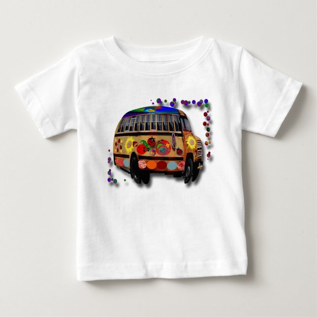 T-shirt Pour Bébé Autobus de coccinelle (Devant)