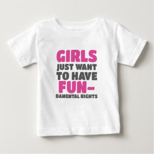 T-shirt Pour Bébé Autonomisation Les filles veulent avoir des droits