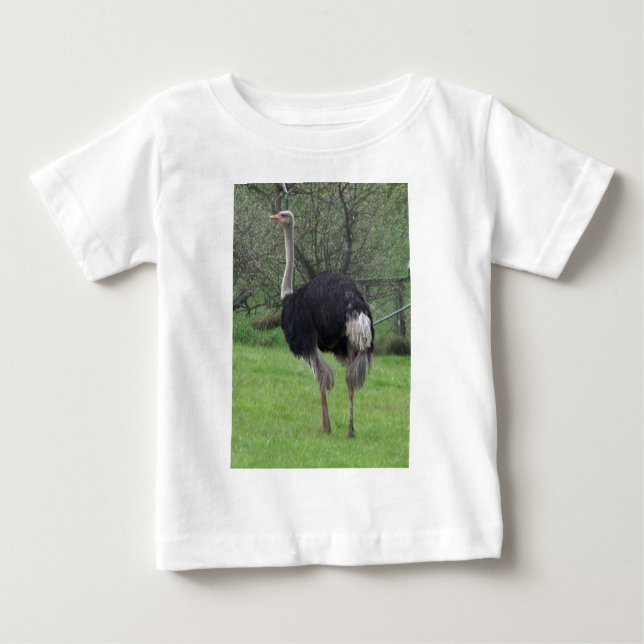 T-shirt Pour Bébé Autruche (Devant)