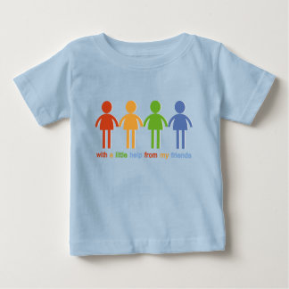 T-shirt Pour Bébé Avec A peu d'aide de mes amis