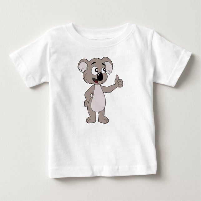 T-Shirt pour bébé avec dessin animé de koala (Devant)