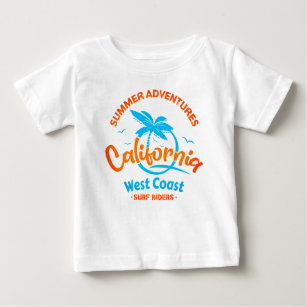 T-shirt Pour Bébé Aventures estivales Californie Côte Ouest Surf Rid