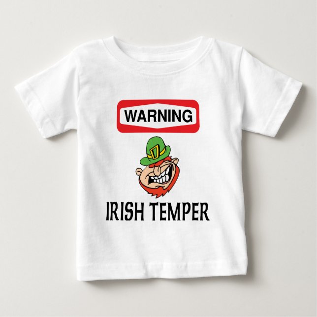 T-shirt Pour Bébé Avertissement Irish Temper (Devant)