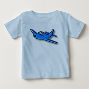 T-shirt Pour Bébé avion bleu