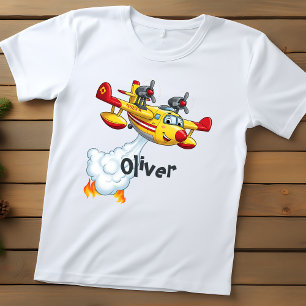 T-shirt Pour Bébé Avion bombardier d'eau mignon - Avion de lutte con