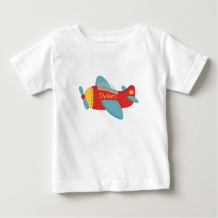 T-shirt Pour Bébé Avion de bande dessinée coloré et adorable