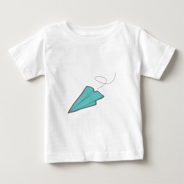 T-shirt Pour Bébé Avion de papier (Devant)