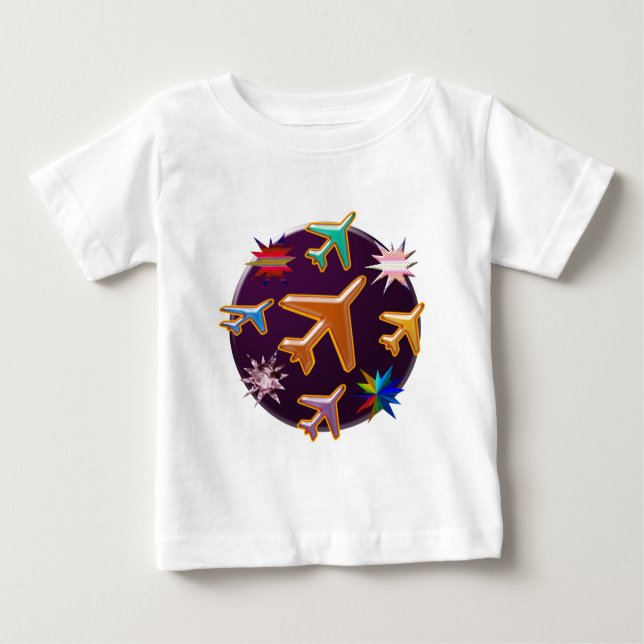 T-shirt Pour Bébé Avions (Devant)