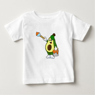 T-shirt Pour Bébé Avocado en peintre avec pinceau