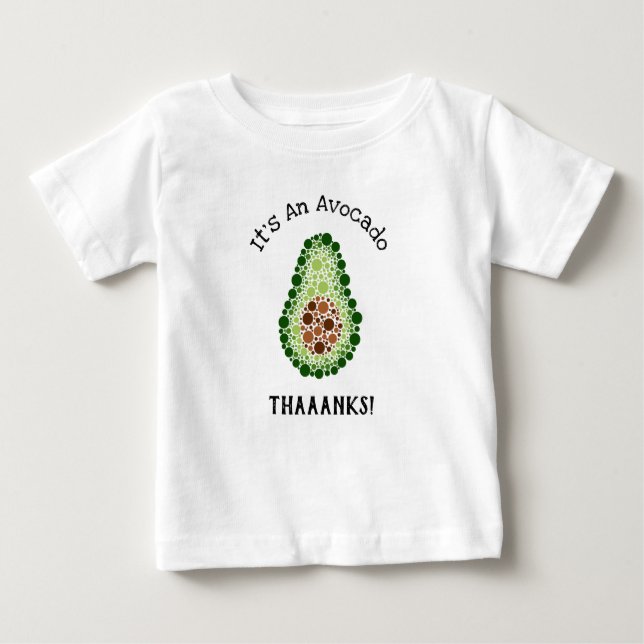 T-shirt Pour Bébé Avocado par points (Devant)