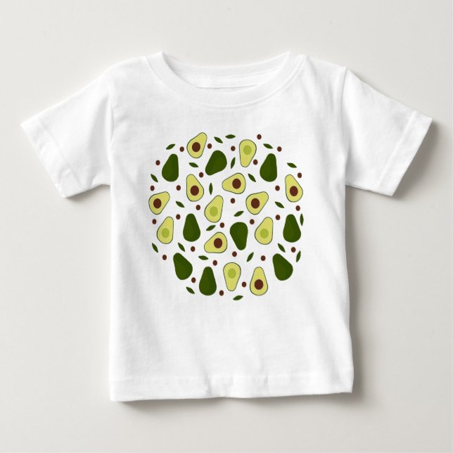 T-shirt Pour Bébé Avocados et feuilles (Devant)