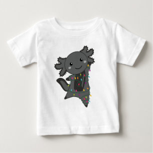 T-shirt Pour Bébé Axolotl Joyeux Noël Animaux d'hiver Axolotls