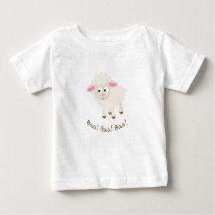 T-shirt Pour Bébé Baa ! Baa ! Baa ! Joli petit agneau