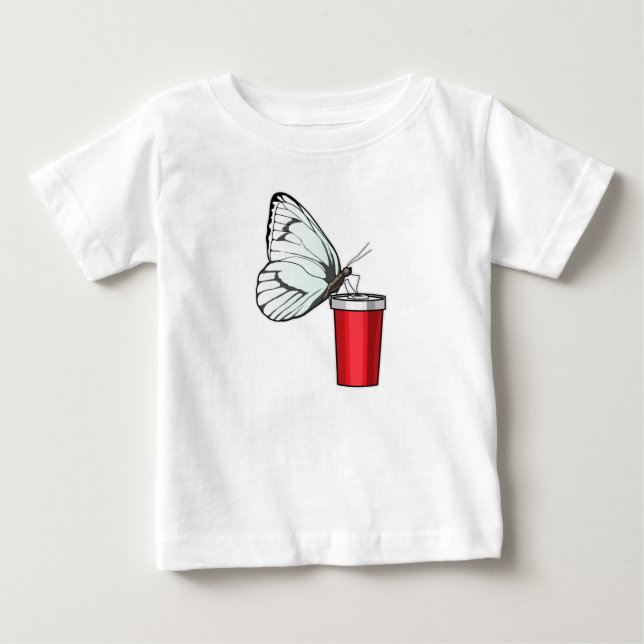 T-shirt Pour Bébé Babfly Drinking (Devant)