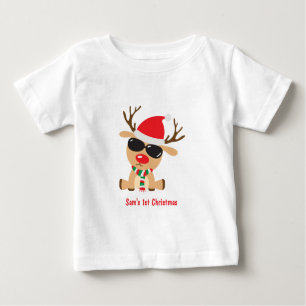 T-shirt Pour Bébé Baby 1er Noël personnalisé