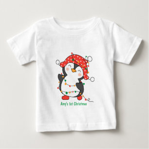 T-shirt Pour Bébé Baby 1er Noël personnalisé